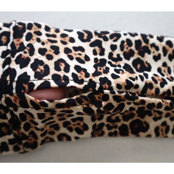 Betsey Johnson Women's Sz M Leopard Print L/S Scuba Zip-Up 1-Piece Swimsuit - Picture 7 of 10